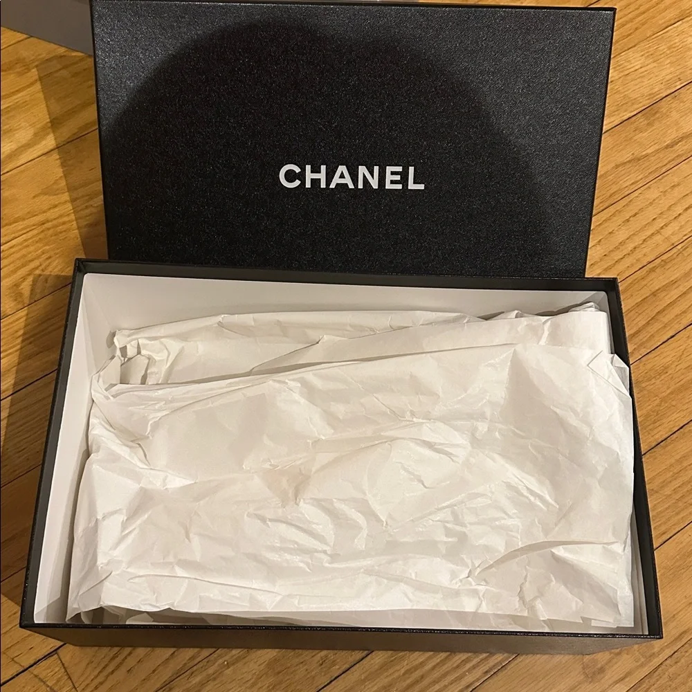CHANEL Black Box with White Logo